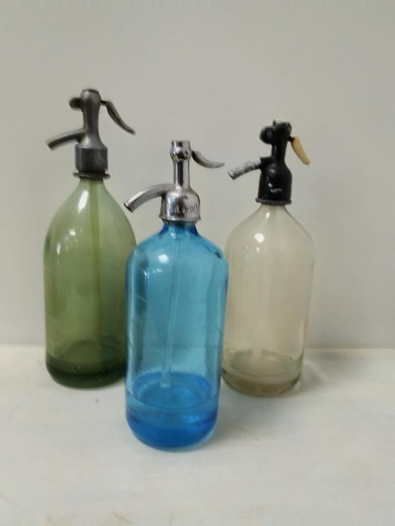 Set van 3 antieke water spuitflessen, Antiek en Kunst, Ophalen of Verzenden
