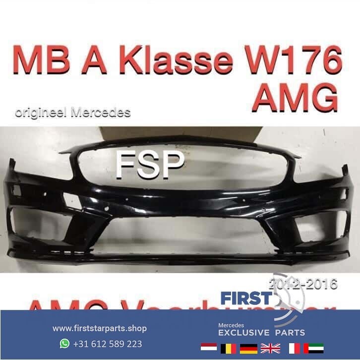 W176 AMG Voorbumper origineel Mercedes PDC Xenon 176 zwart w, Gebruikt, -, Voor, Ophalen of Verzenden