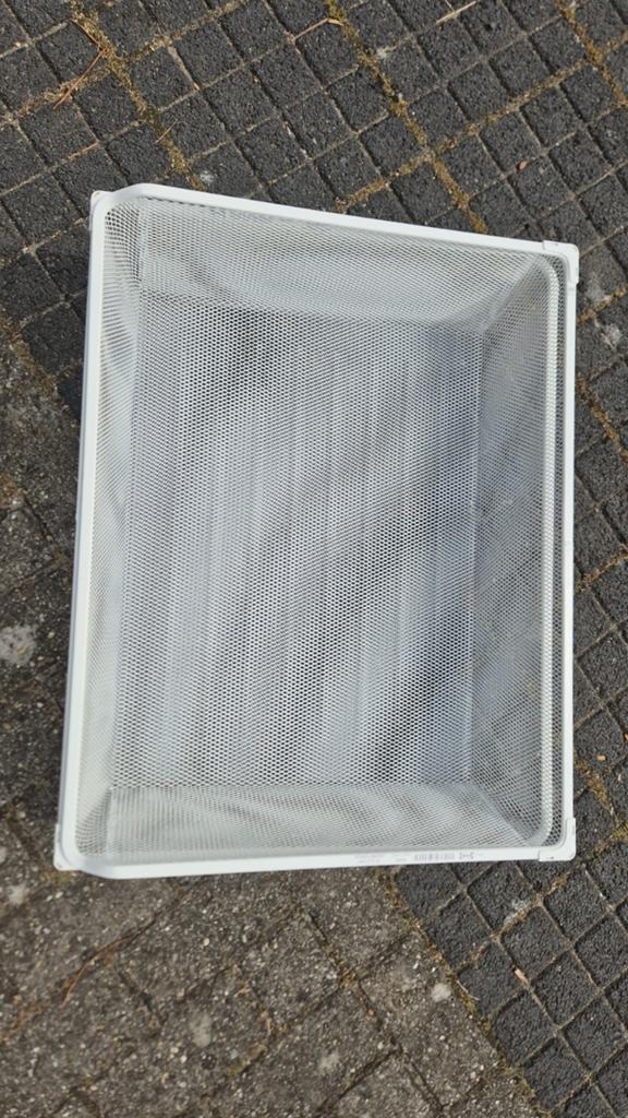 2x IKEA KOMPLEMENT Fijn draadmand wit 75x58 cm, Ophalen of Verzenden, Gebruikt