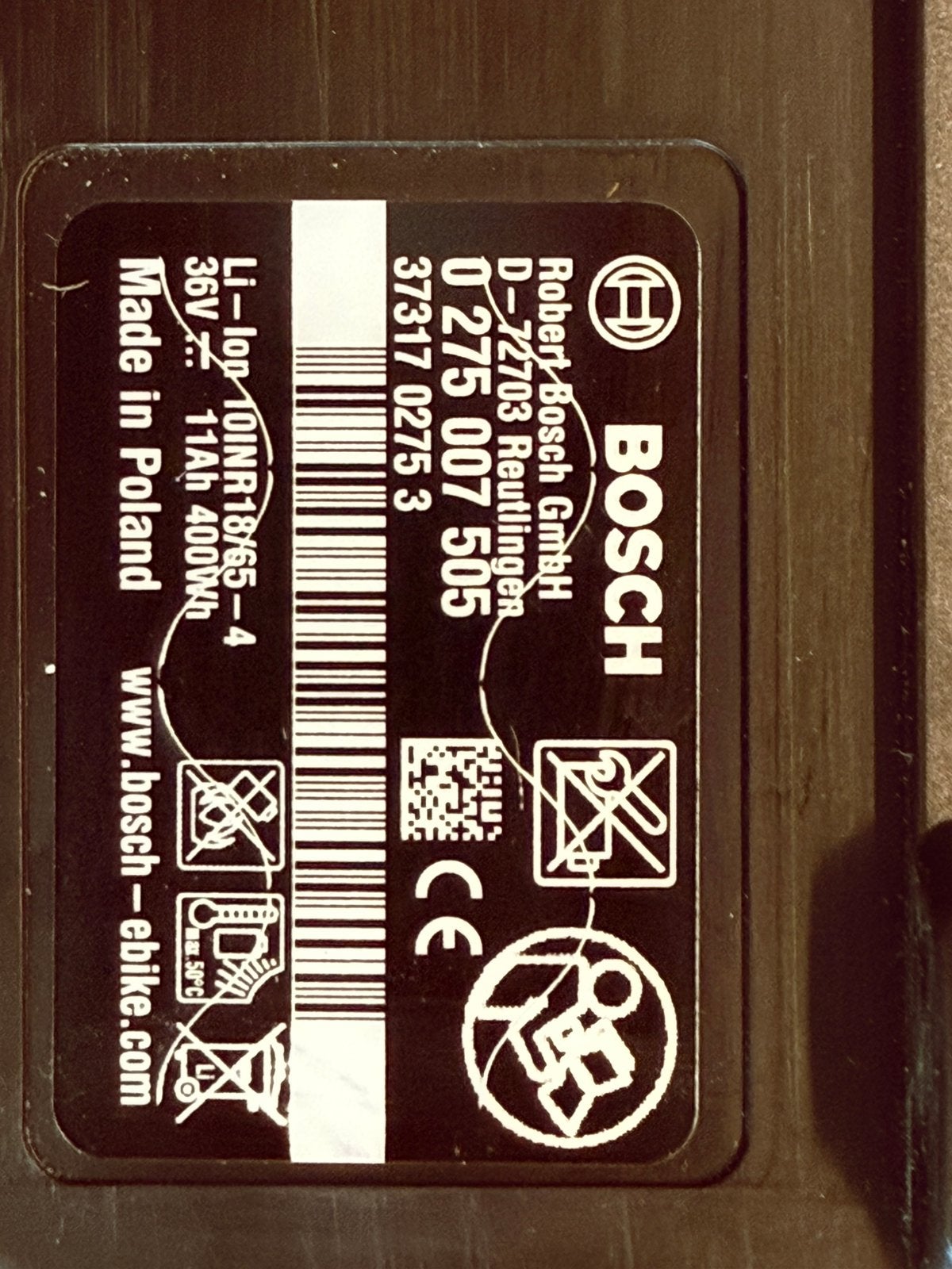 Bosch Accu PowerPack 400Wh Bagagedrager, Ophalen, Zo goed als nieuw