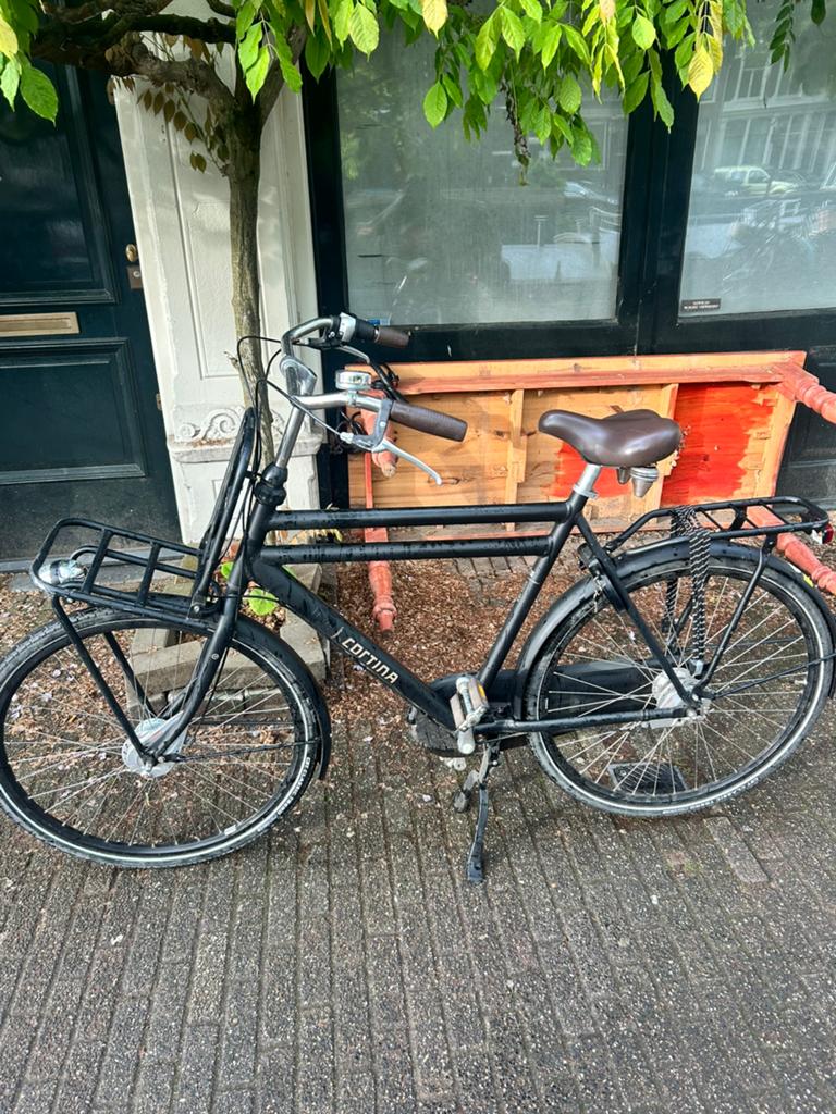 Cortina U4 Transportfiets Zwart - 7 versnellingen, Overige merken, Versnellingen, Ophalen of Verzenden, Zo goed als nieuw