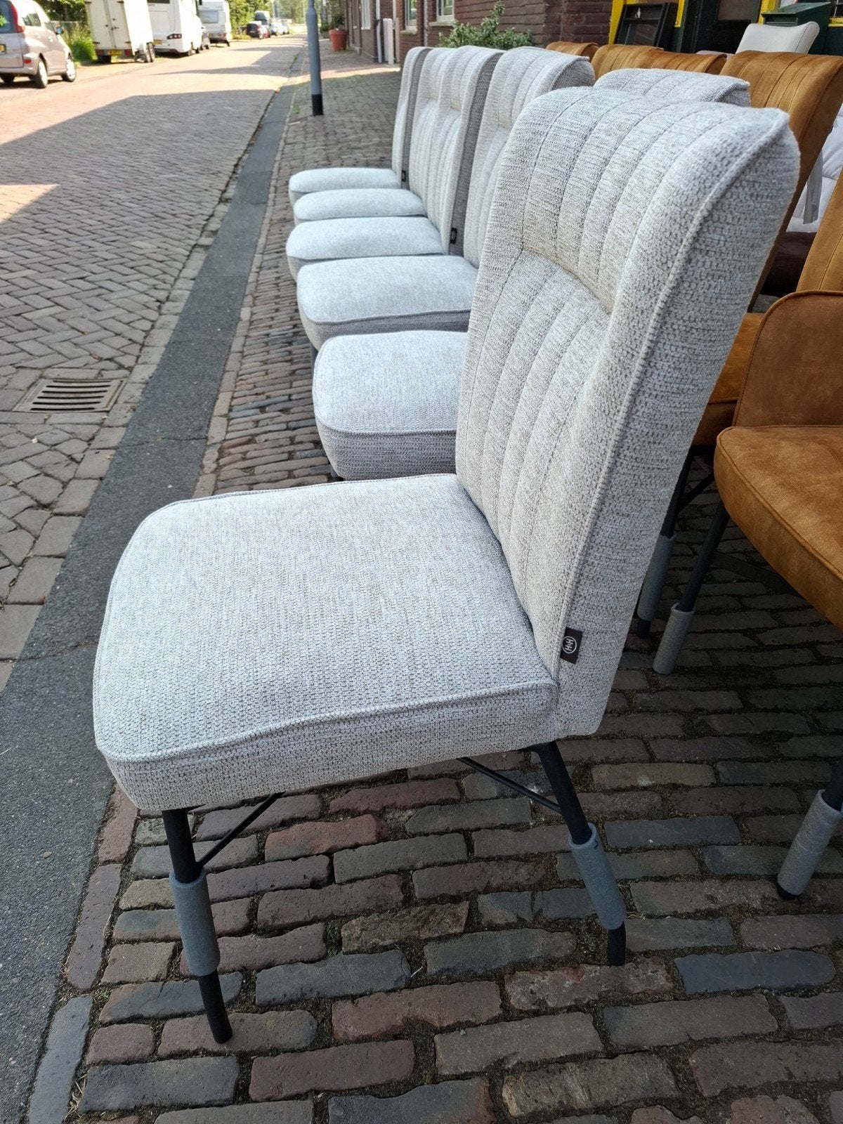 6 Nieuwe stoelen, Olvi, H&H, kleur creme met pocketvering, Ophalen, Wit, Nieuw, Stof