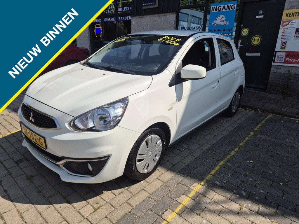 Mitsubishi Space Star 1.0 Cool+ (bj 2018), Auto's, Gebruikt, Euro 6, Wit, Origineel Nederlands
