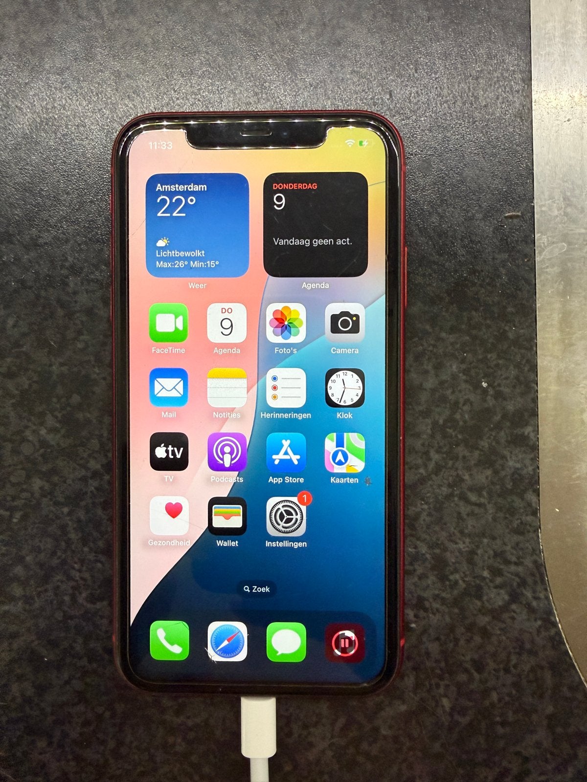 iPhone 11 128GB Rood - Batterij 72%, Telecommunicatie, Mobiele telefoons | Apple iPhone, Ophalen, IPhone 11, Rood, 128 GB