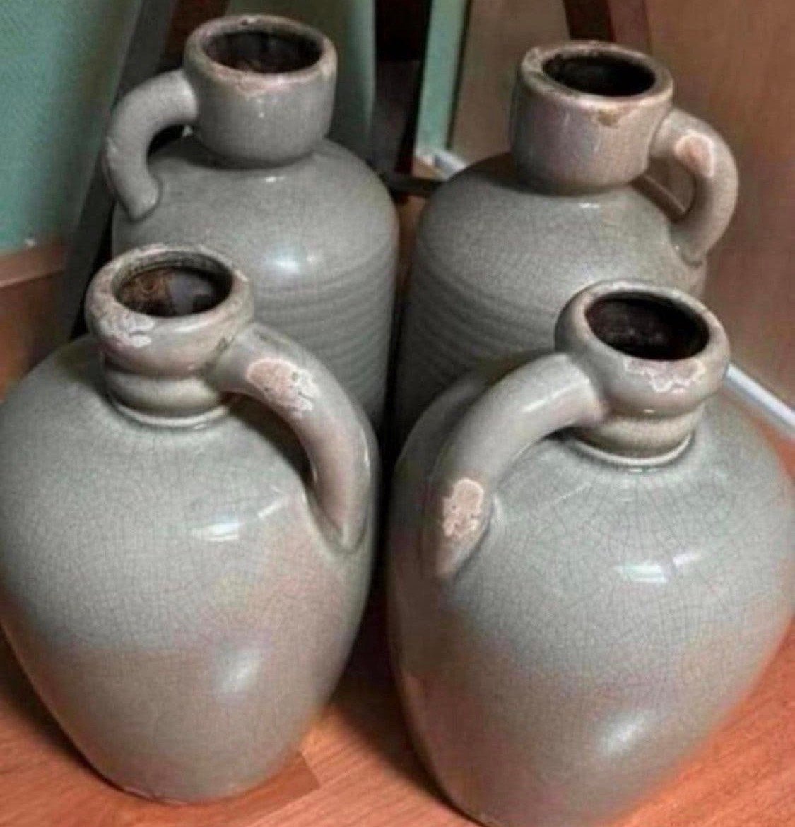 Set van 4 antieke Chinese celadon vazen/kruiken, Ophalen