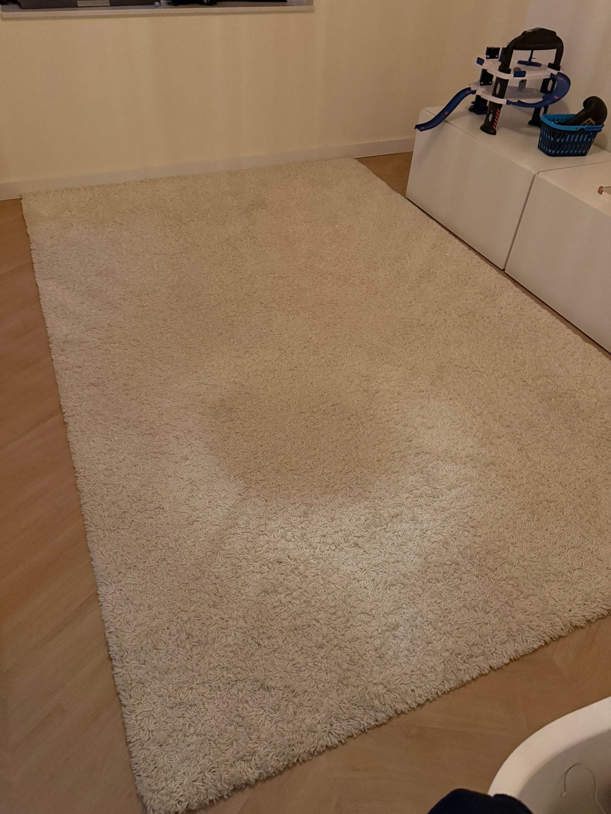 Hoogpolig creme tapijt, Ophalen, 150 tot 200 cm, 200 cm of meer, Zo goed als nieuw