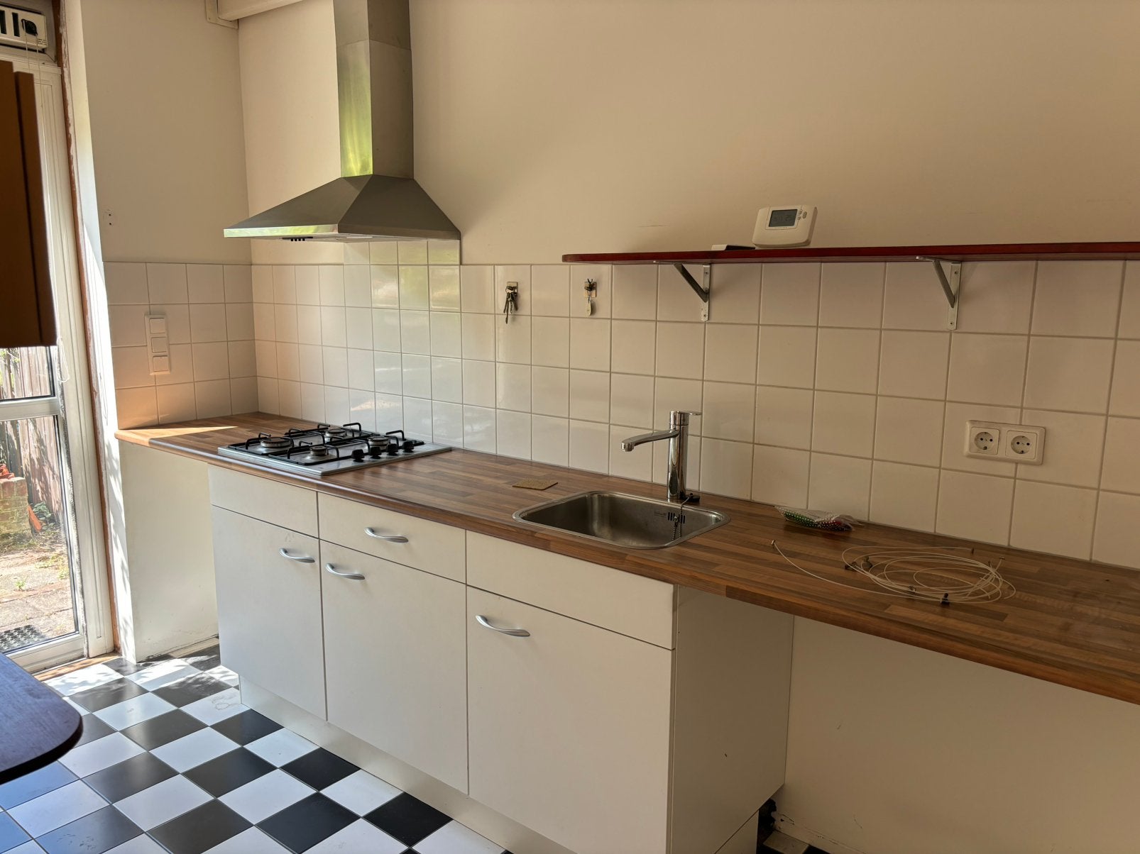 Keuken, Ophalen, Gebruikt, Wit, Enkelwandige keuken