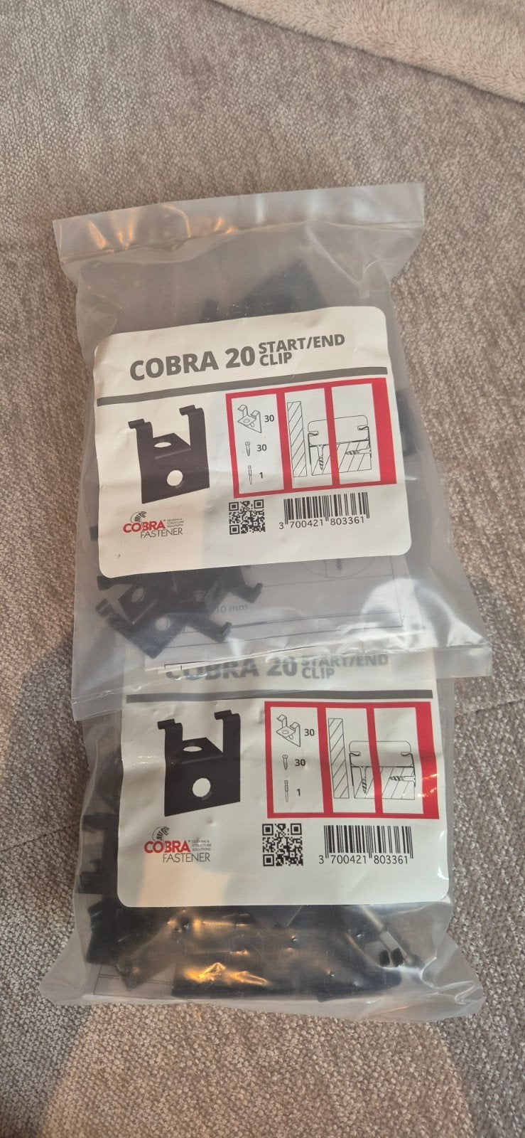 Cobra 20 Start/End Clips - Bevestigingsclips, Ophalen of Verzenden, Nieuw
