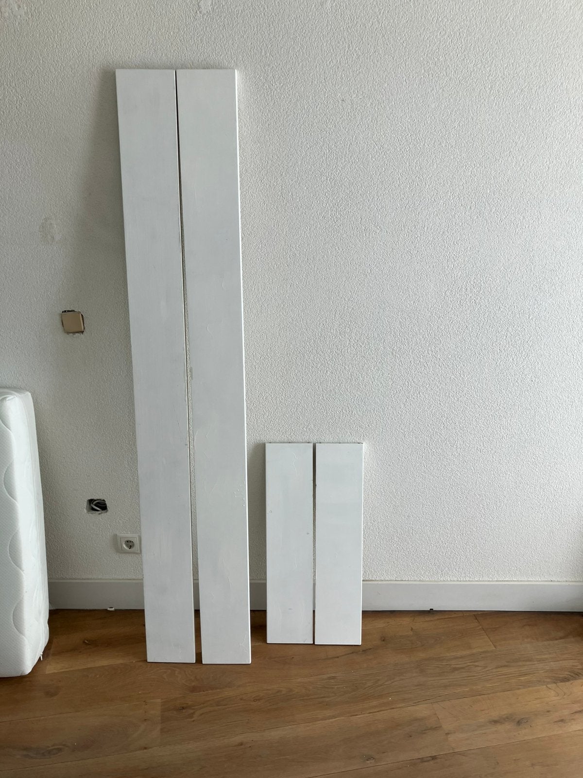 Zijplanken auping auronde 200x90, Ophalen, Gebruikt, 90 cm, Wit