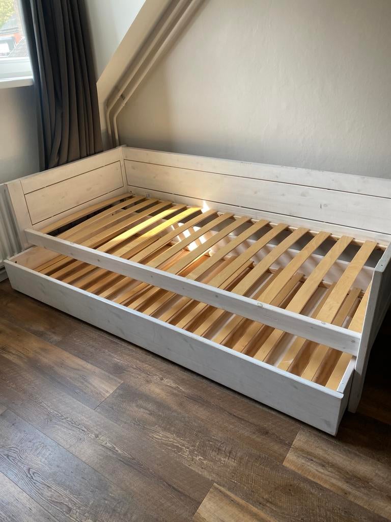 LifeTime 1 persoons bed, Huis en Inrichting, Slaapkamer | Bedden, Ophalen, Gebruikt, 90 cm, Eenpersoons