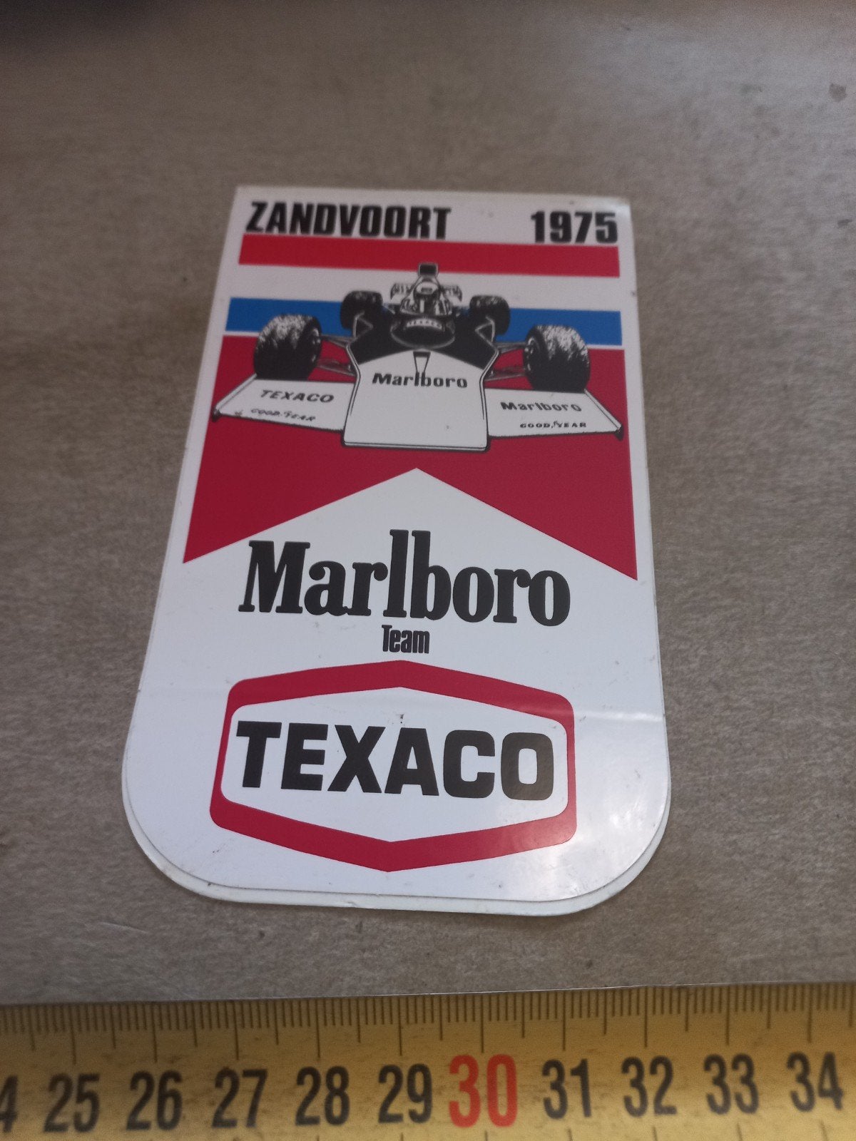 Marlboro Texaco Zandvoort 1975 Formule 1, Ophalen of Verzenden, Gebruikt