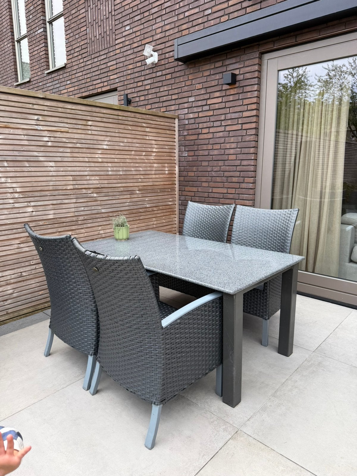 Tuinset 4 persoons GRATIS, Tuin en Terras, Tuinsets en Loungesets, Ophalen, 4 zitplaatsen, Gebruikt, Aluminium