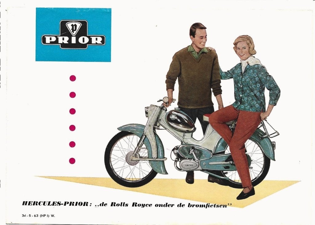 Hercules Prior folder bromfiets (5799z), Verzenden, Zo goed als nieuw