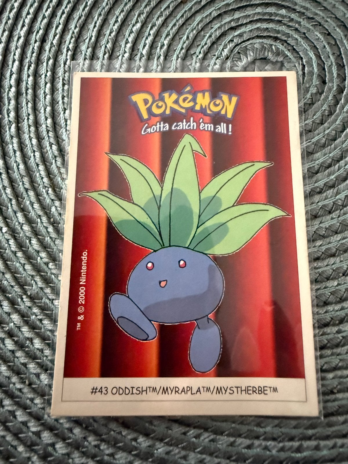 Dunkin Boomer Pokémon Oddish #43 Sticker, Hobby en Vrije tijd, Verzamelkaartspellen | Pokémon, Ophalen of Verzenden, Gebruikt