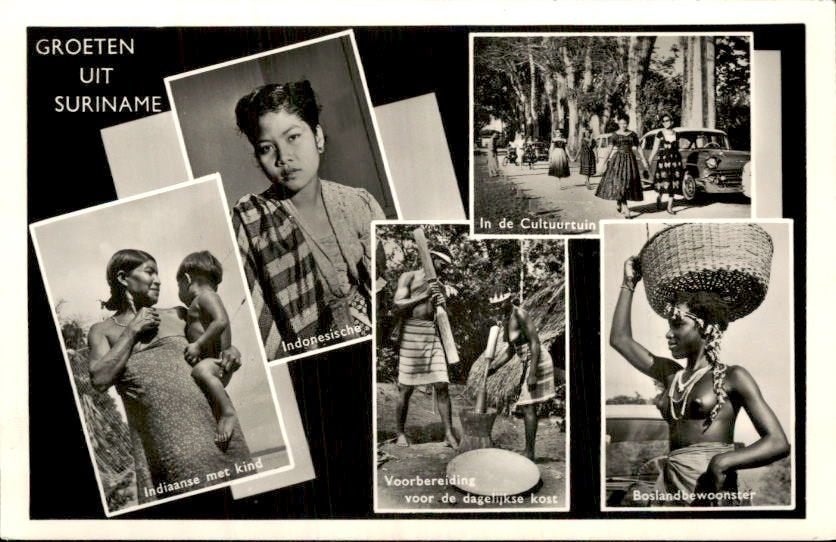 Suriname - Vrouwen - 1950, Verzenden, 1940 tot 1960, Gelopen