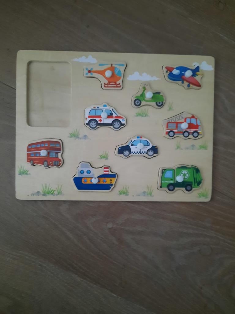 Houten voertuigen puzzel voor kinderen, Ophalen