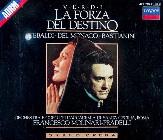 VERDI La forza del destino 3 - CD BOX TEBALDI DEL MONACO, Boxset, Gebruikt, Opera of Operette, Ophalen of Verzenden