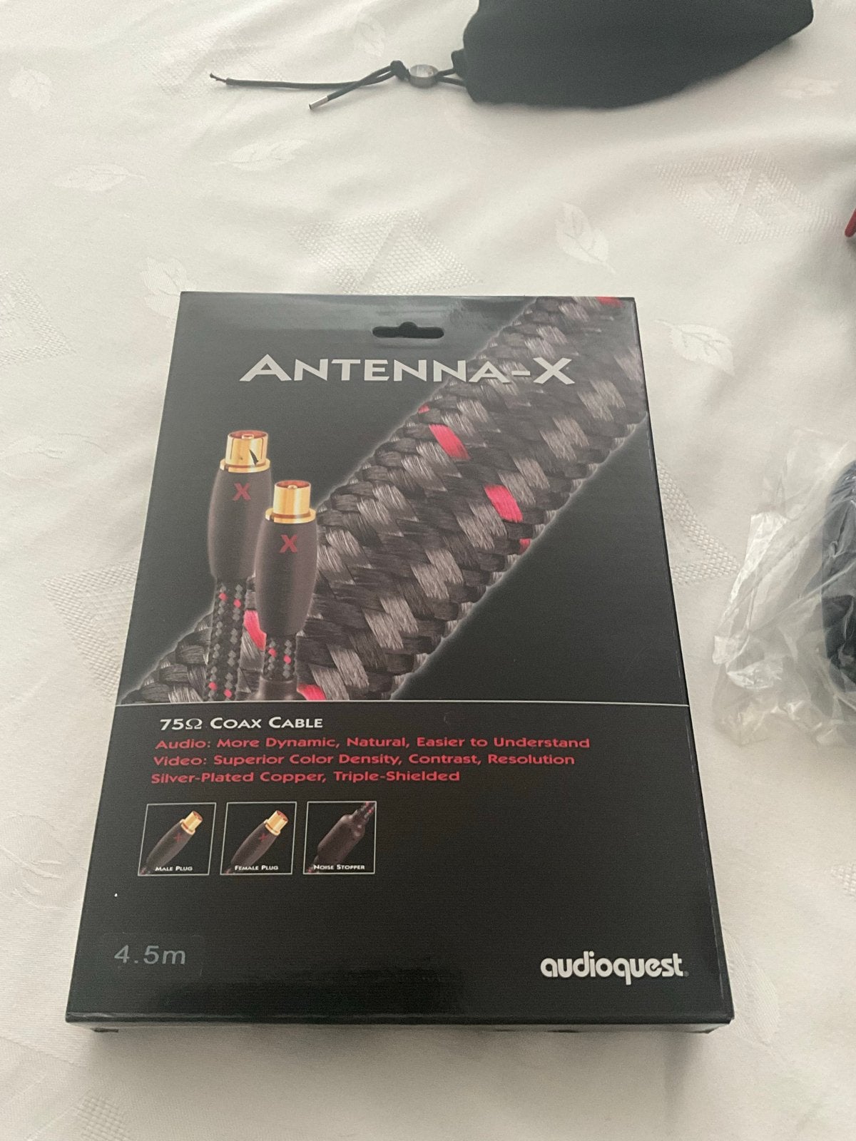 AudioQuest Antenna-X 75 Ohm Coax Kabel - 4.5m, Ophalen of Verzenden, Zo goed als nieuw, 2 tot 5 meter, Coaxiale kabel