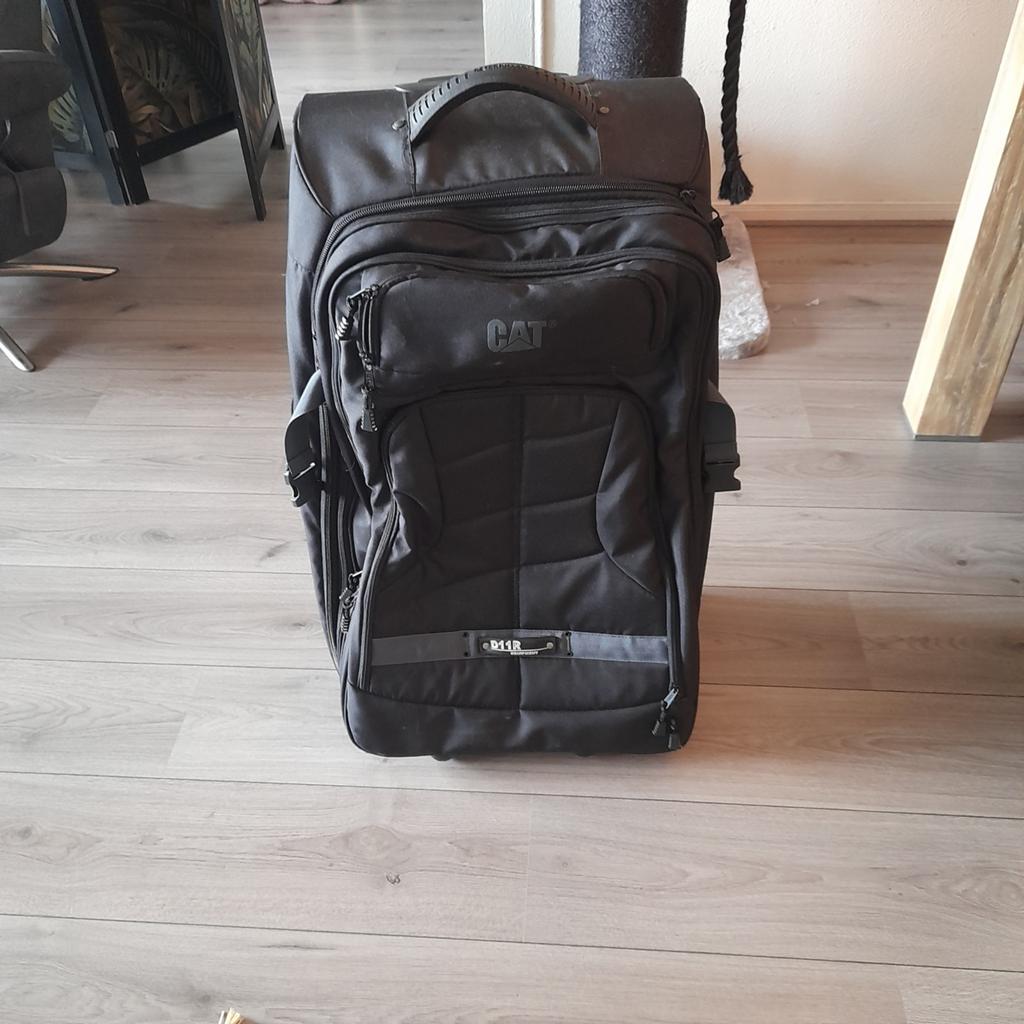 CAT Trolley Rugzak - Zwart, met wieltjes en uitschuifbaar, Ophalen of Verzenden, Gebruikt, Zwart, Wieltjes