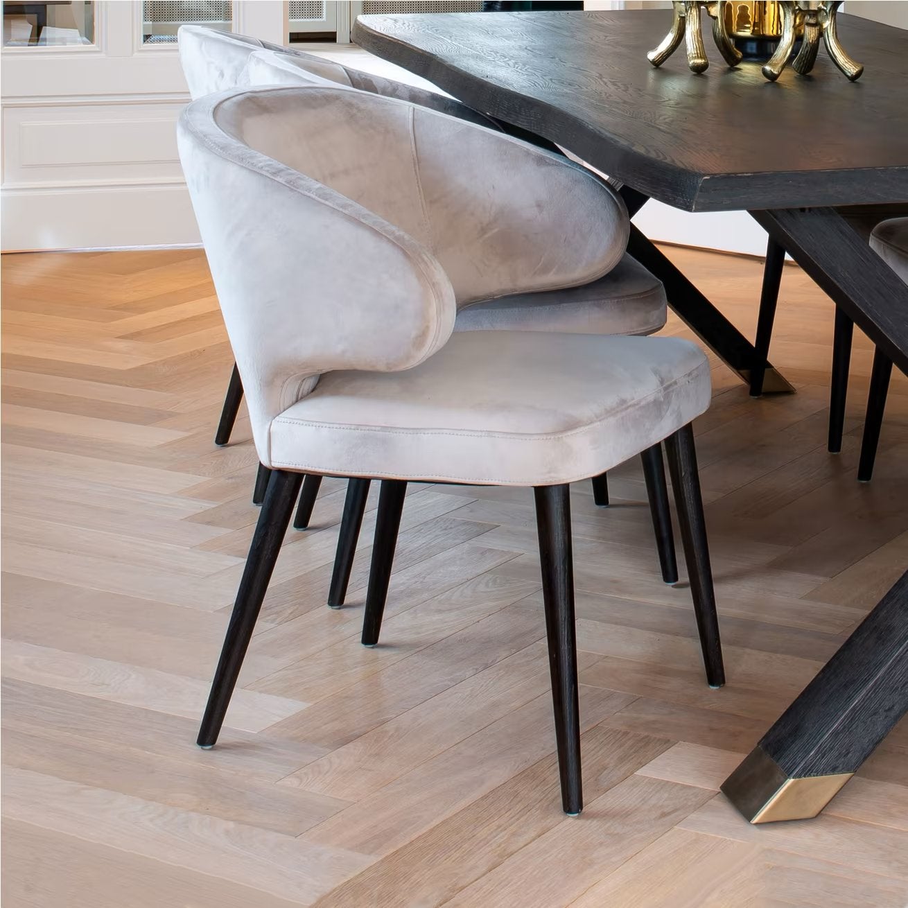 Richmond Interiors Indigo eetkamerstoelen 4x, Huis en Inrichting, Stoelen, Ophalen, Zo goed als nieuw, Overige kleuren, Vier