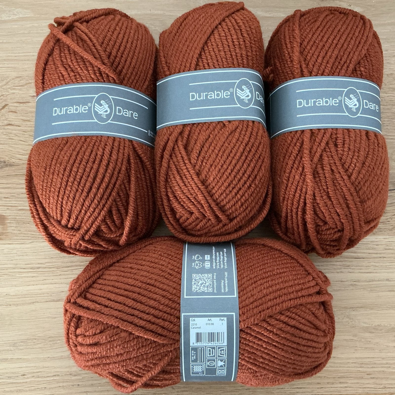 Durable Dare Wol Caramel 2210 - Nieuw, Ophalen of Verzenden, Nieuw, Breien of Haken, Wol of Garen