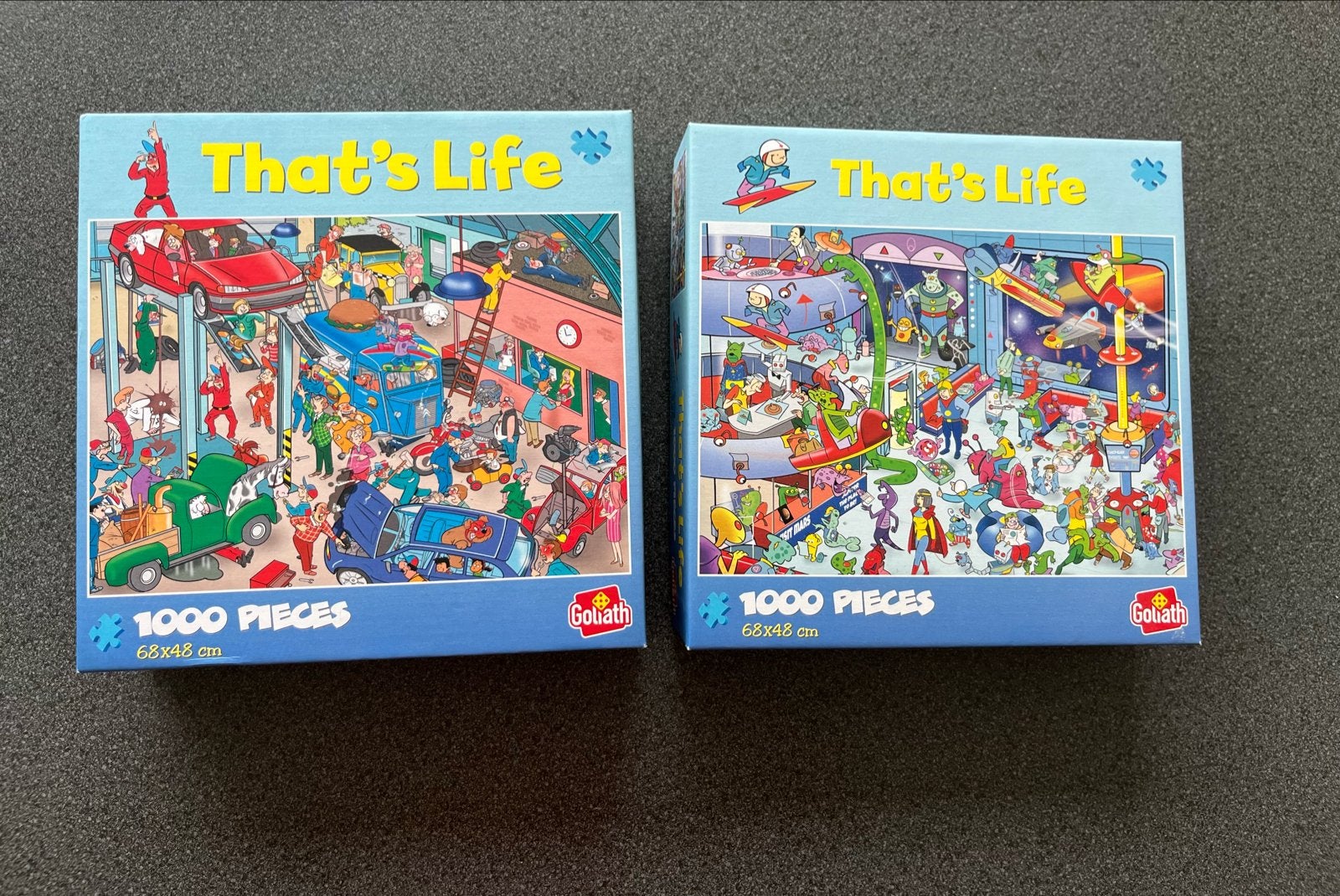 2x That's Life Legpuzzels 1000 stukjes Goliath, Ophalen of Verzenden, 500 t/m 1500 stukjes, Zo goed als nieuw, Legpuzzel