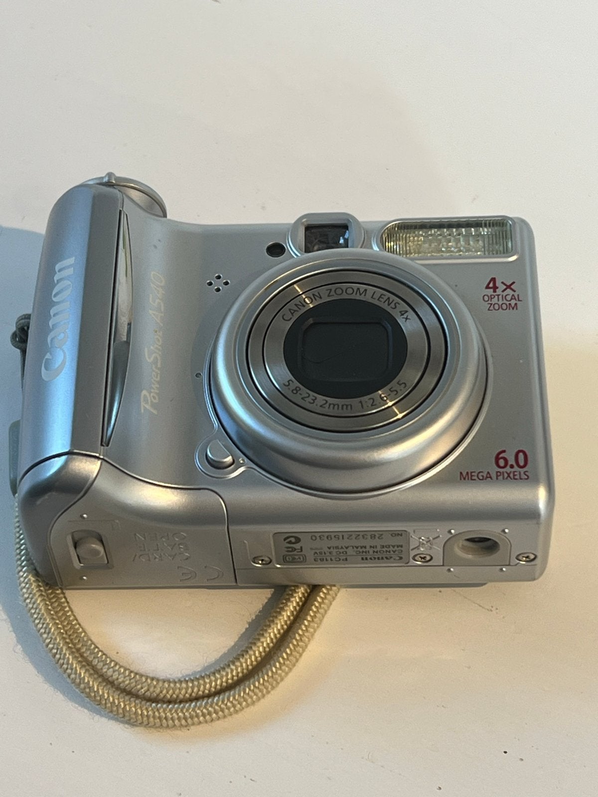 Canon PowerShot A540 4x optische zoom met hoes/tas, Gebruikt, Canon, Ophalen of Verzenden, Compactcamera