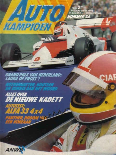 Autokampioen 34 1984 : Panther Kallista - Alfa Romeo 33 4x4, Ophalen of Verzenden, Gelezen, Algemeen