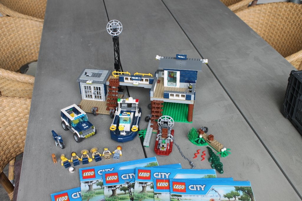 legocity moeraspolitie hoofdkantoor 60069, Compleet, City, Lego, Ophalen of Verzenden