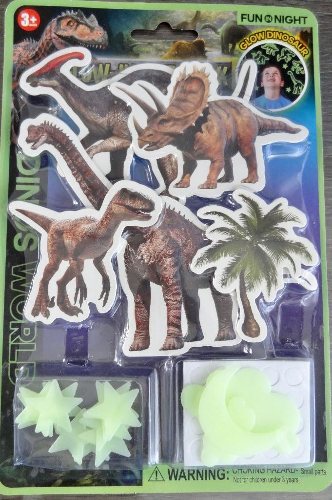Glow in the dark dinosaurus stickers, Ophalen of Verzenden, Nieuw