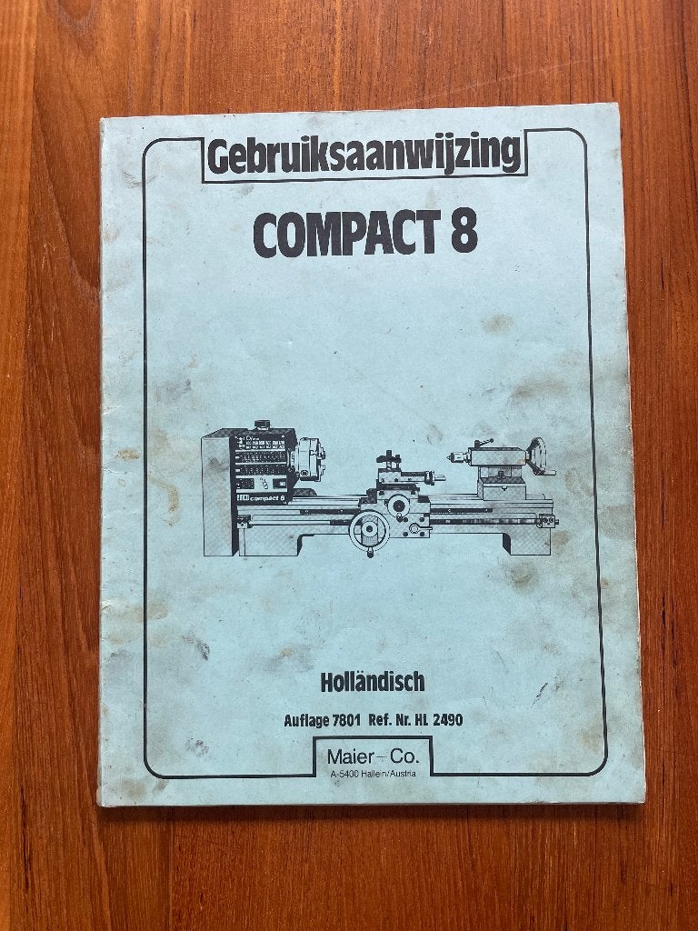 Emco Compact 8 - Gebruiksaanwijzing, Verzenden, Gebruikt, Metaaldraaibank