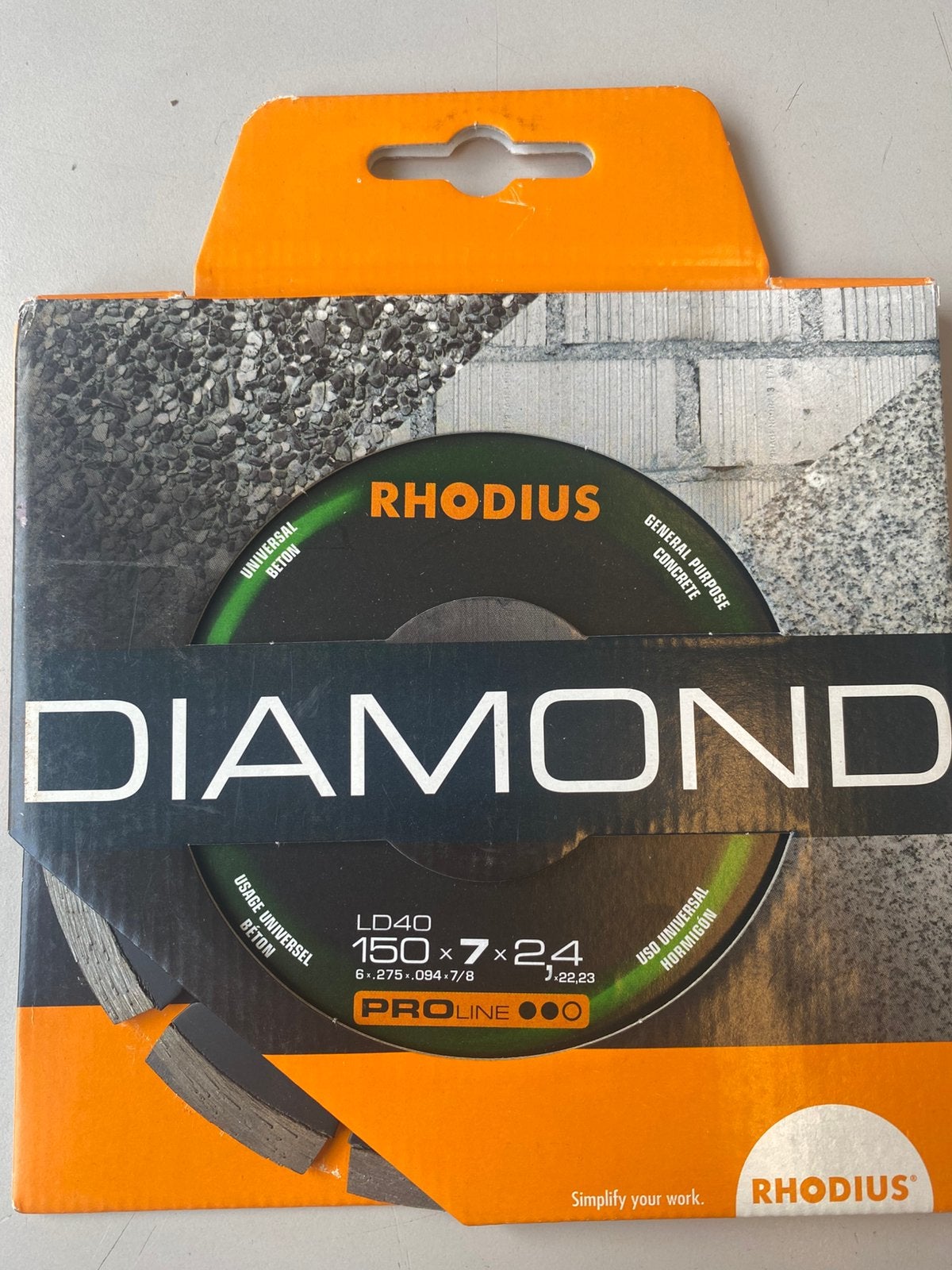 Doorslijpschijf Rhodius, Ophalen of Verzenden, Nieuw