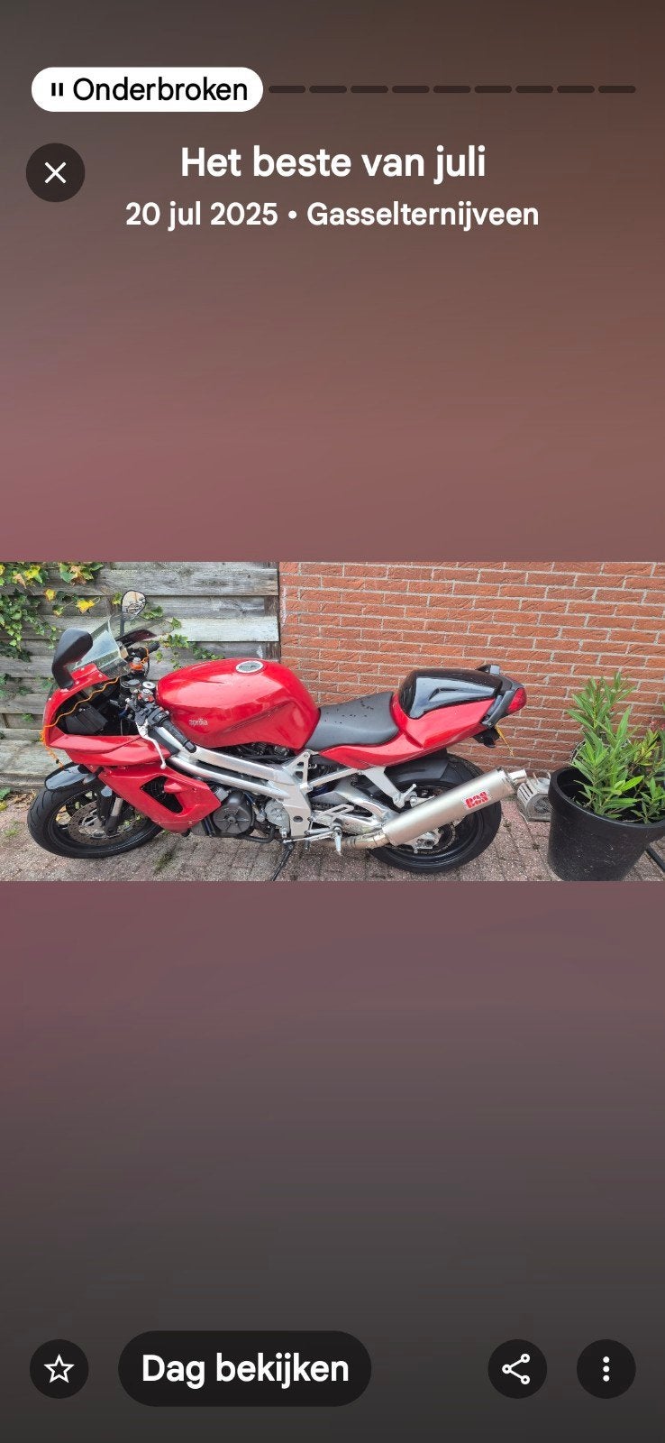 Aprilia Falco SL1000 - Sportieve Toermotor, Bedrijf