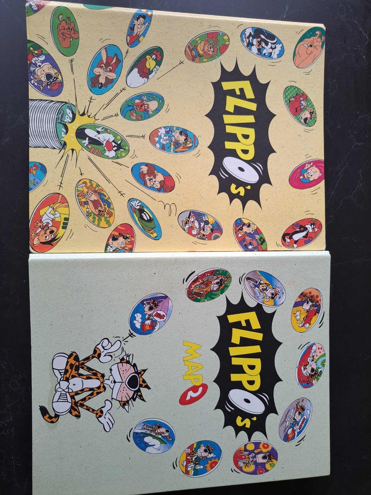 Flippo's verzamelmappen met Looney Tunes en Chester Cheetos, Ophalen of Verzenden, Chester Cheetos, Verzameling, Met verzamelmap(pen)