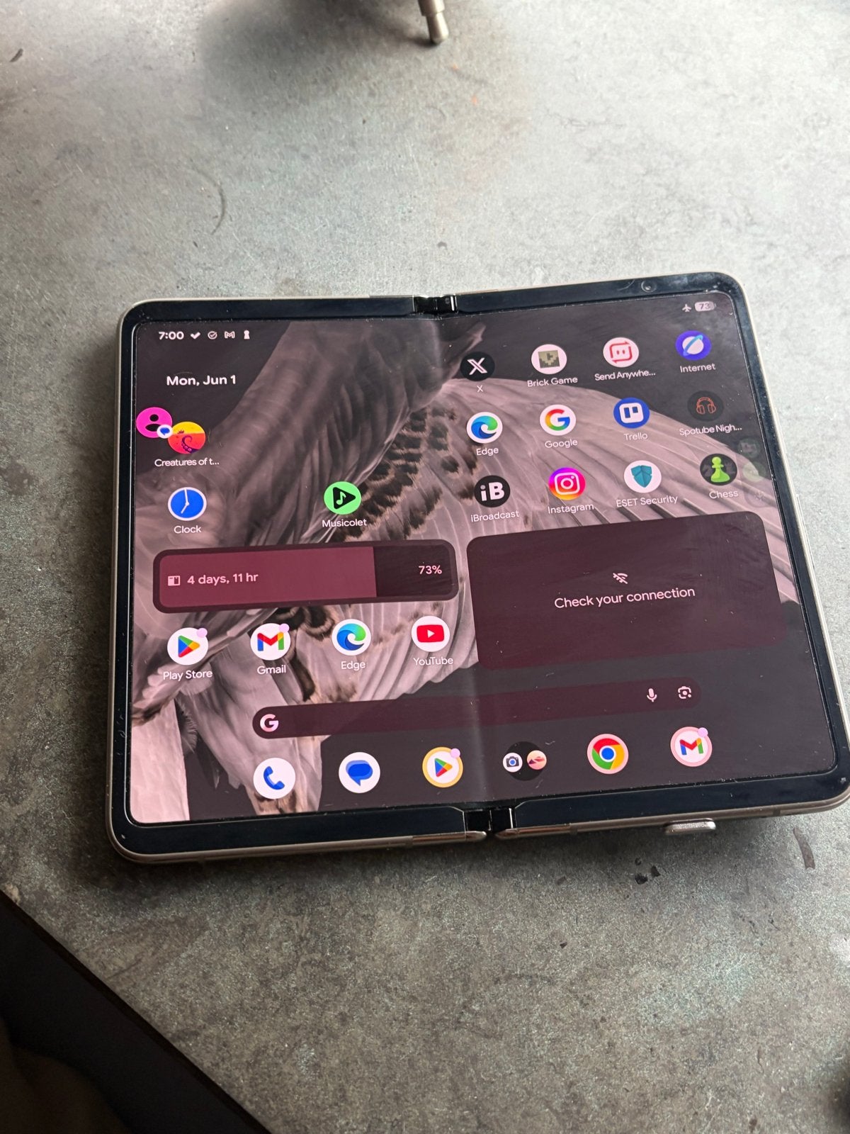 Google Pixel Fold 12GB 256GB Dual-SIM Porcelain, Telecommunicatie, Mobiele telefoons | Overige merken, Ophalen, Inklapmodel, Zo goed als nieuw