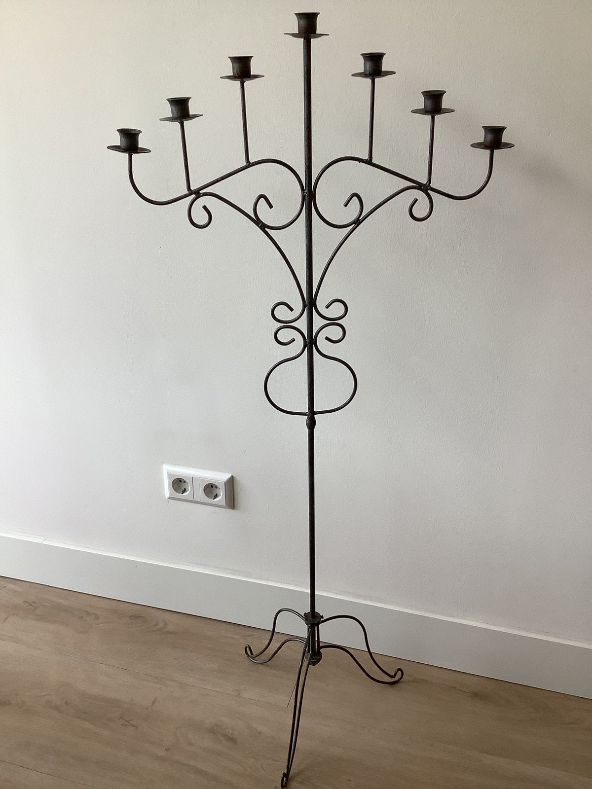 Kandelaar 117 cm, Ophalen, Gebruikt, 117 cm, Grijs