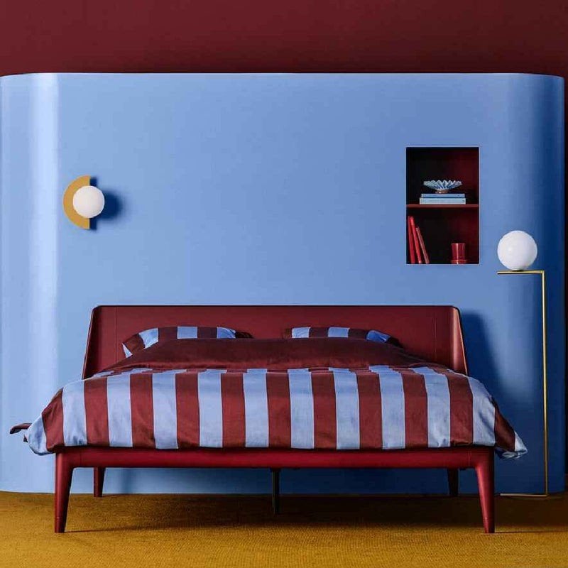 Showroommodel Auping Essential 180x200 Burgundy, Ophalen of Verzenden, Zo goed als nieuw, Tweepersoons, Stof