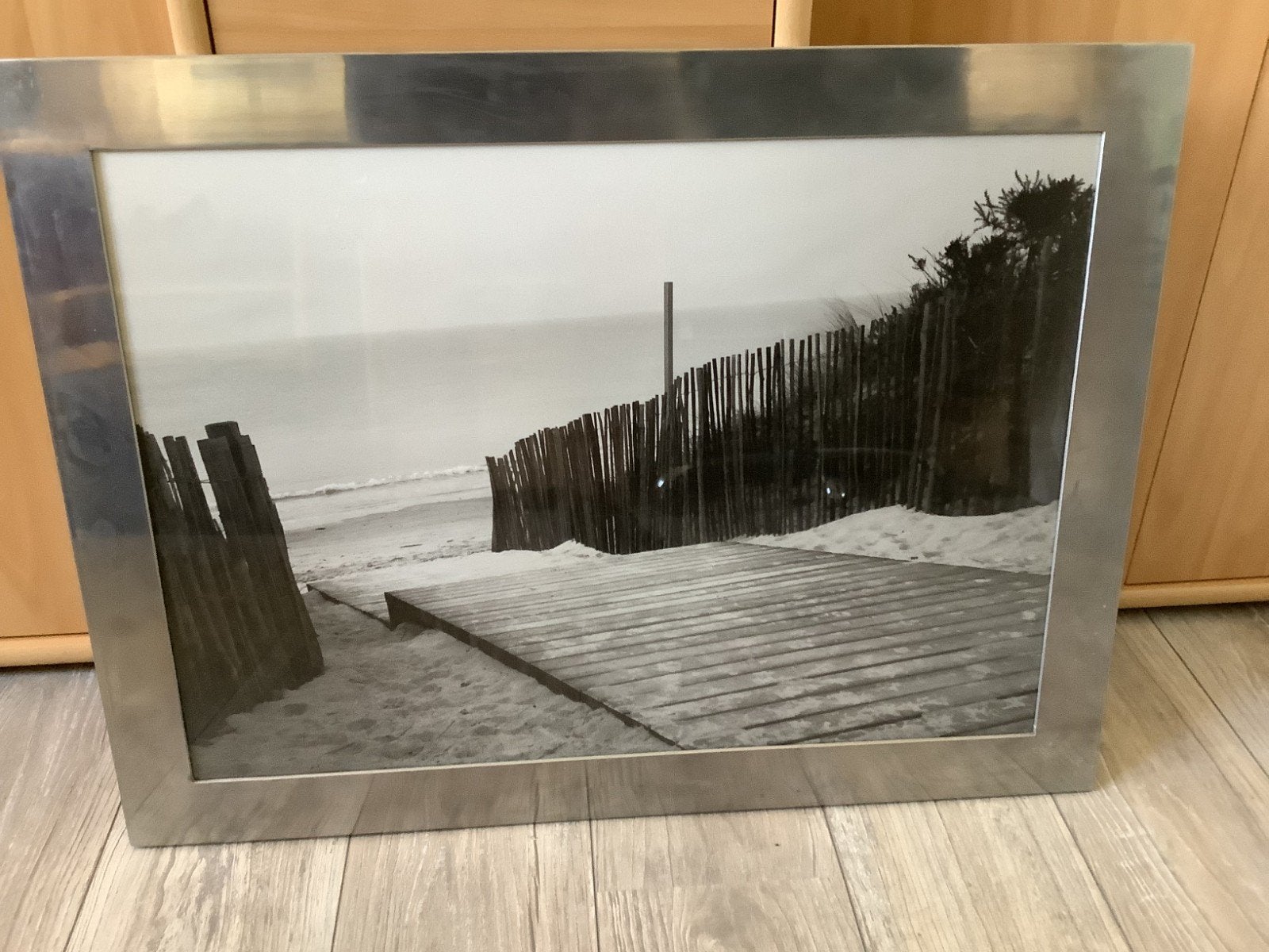 Fotolijst met strandafbeelding, Ophalen, Zo goed als nieuw, Fotolijst, Metaal