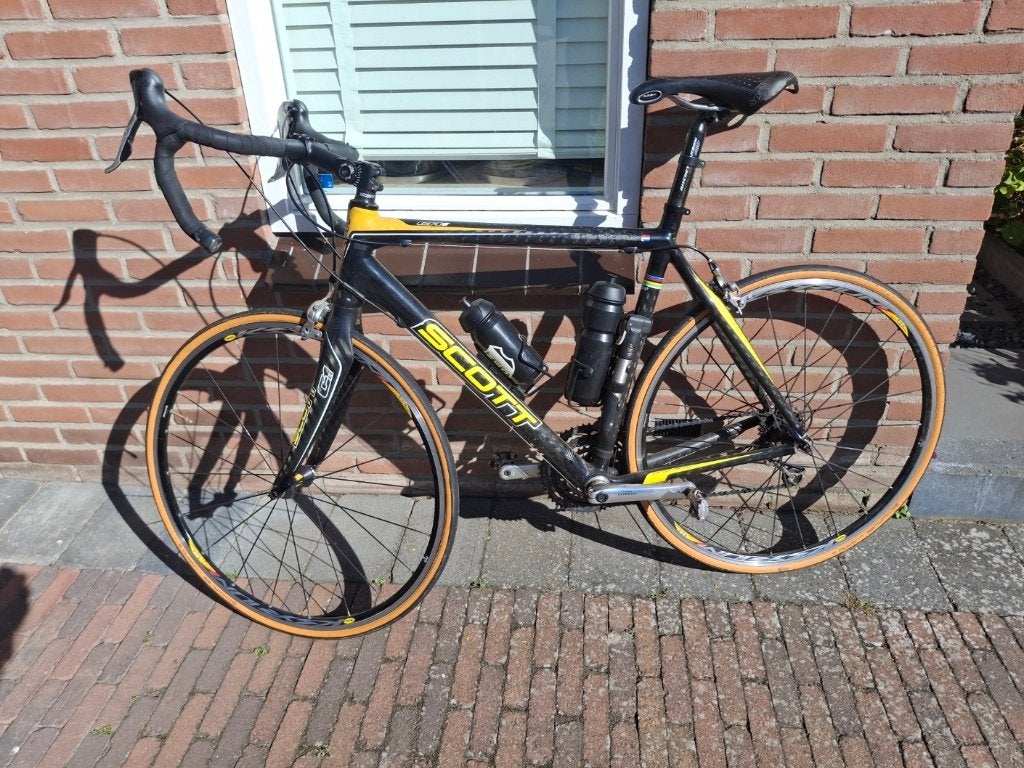 RACEFIETS Carbon Heren merk SCOTT, Zo goed als nieuw, Meer dan 20 versnellingen, 53 tot 57 cm, Ophalen