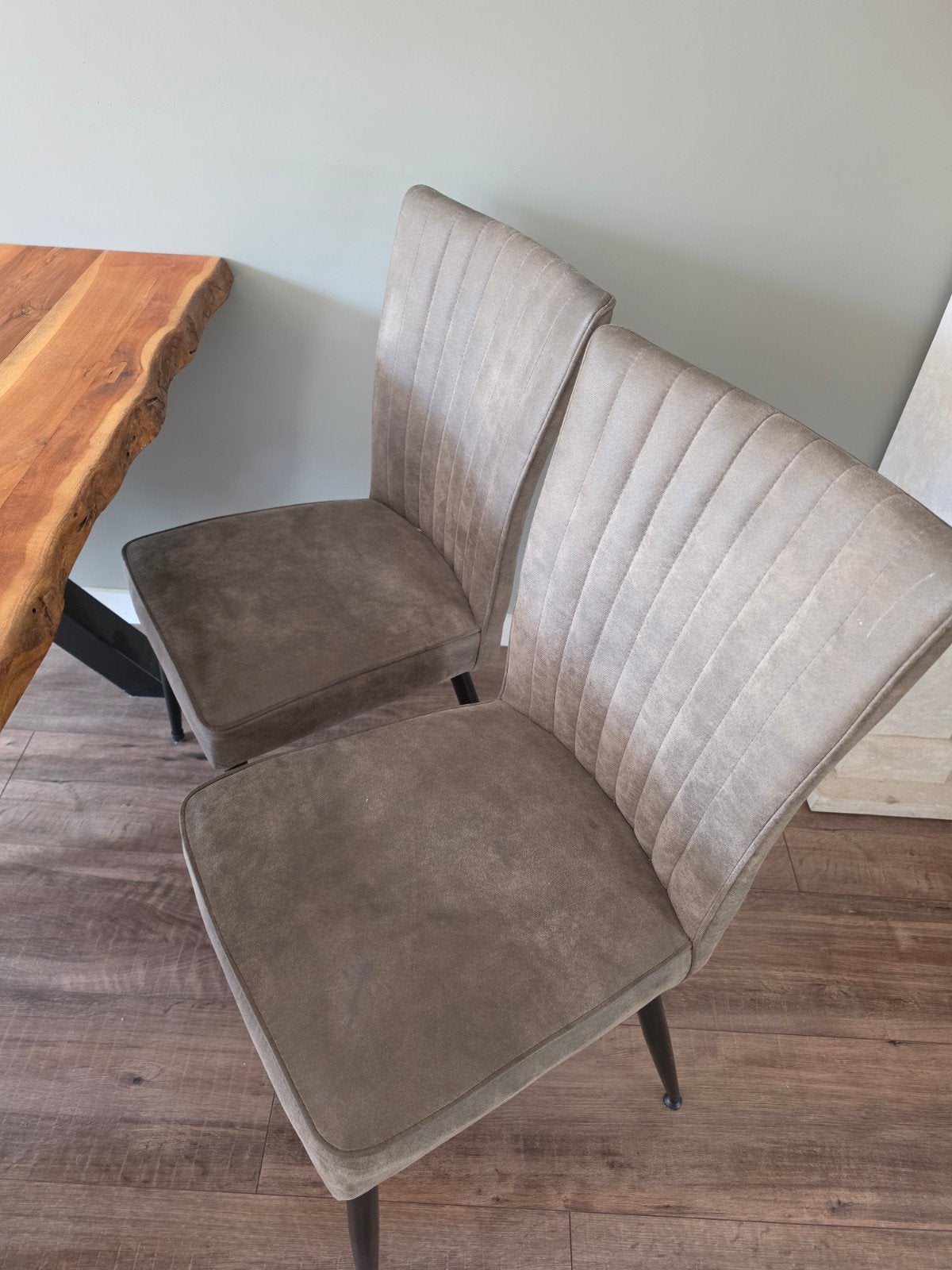 Exotische houten eettafel met 6 stoelen - 150x100cm, Ophalen, 100 tot 150 cm, 50 tot 100 cm, Zo goed als nieuw