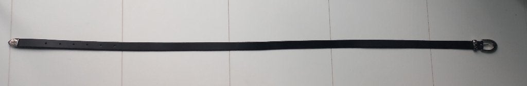 Zwarte leren riem van Costes met mooie bewerkte gesp, Minder dan 3 cm, 90 tot 100 cm, Tailleriem, Ophalen of Verzenden