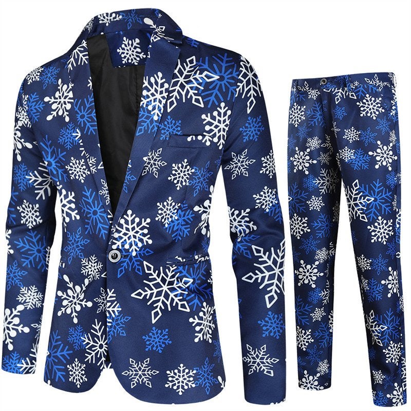 Heren blauw patroon kostuum pak blazer blauwe colbert broek, Kleding | Heren, Verzenden, Nieuw, Overige maten, Blauw