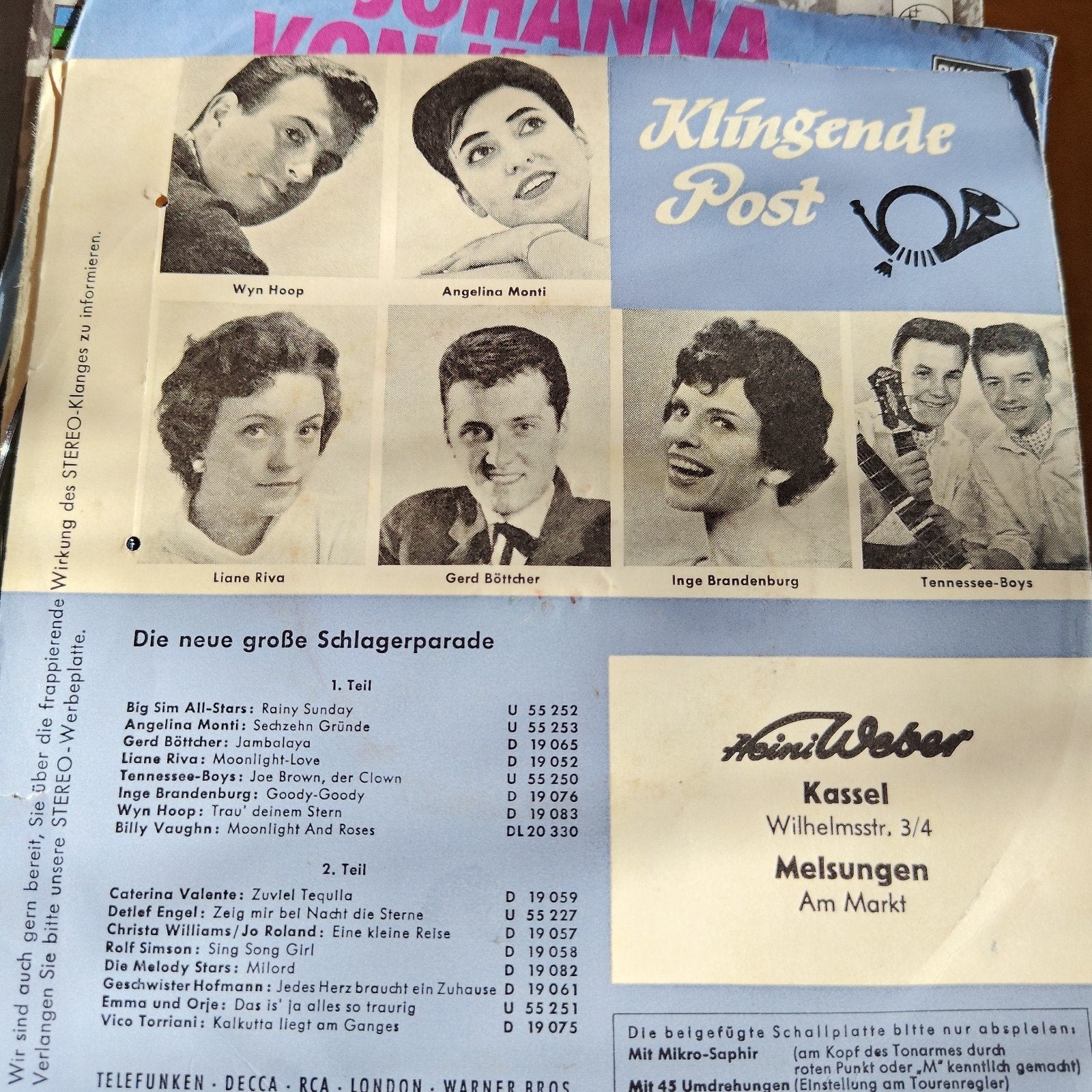 Klingende Post - Onverkoopbaar Promotie-exemplaar, Ophalen of Verzenden, Gebruikt, 7 inch