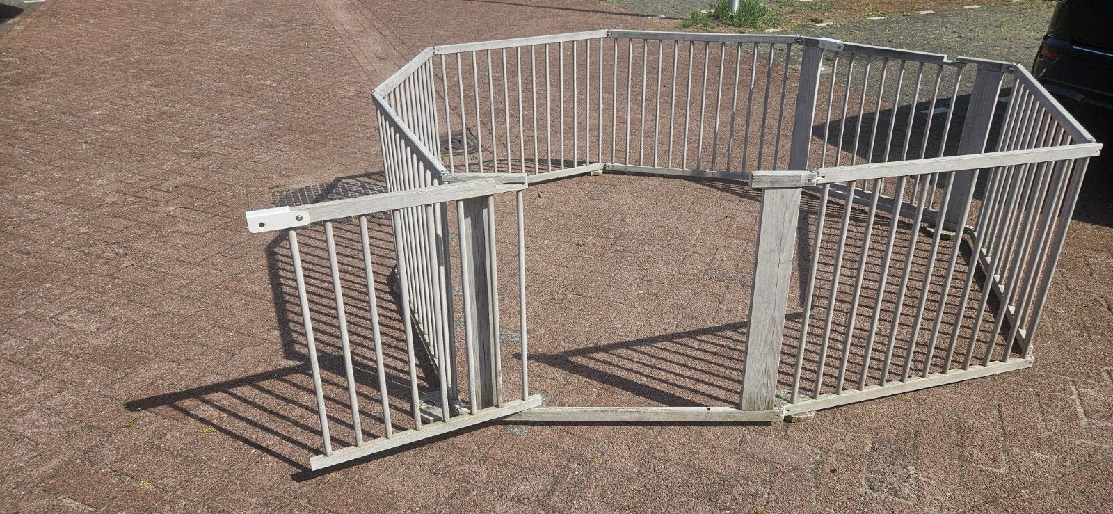 Opvouwbaar hek met 2 deurpanelen., Ophalen, 110 cm of meer