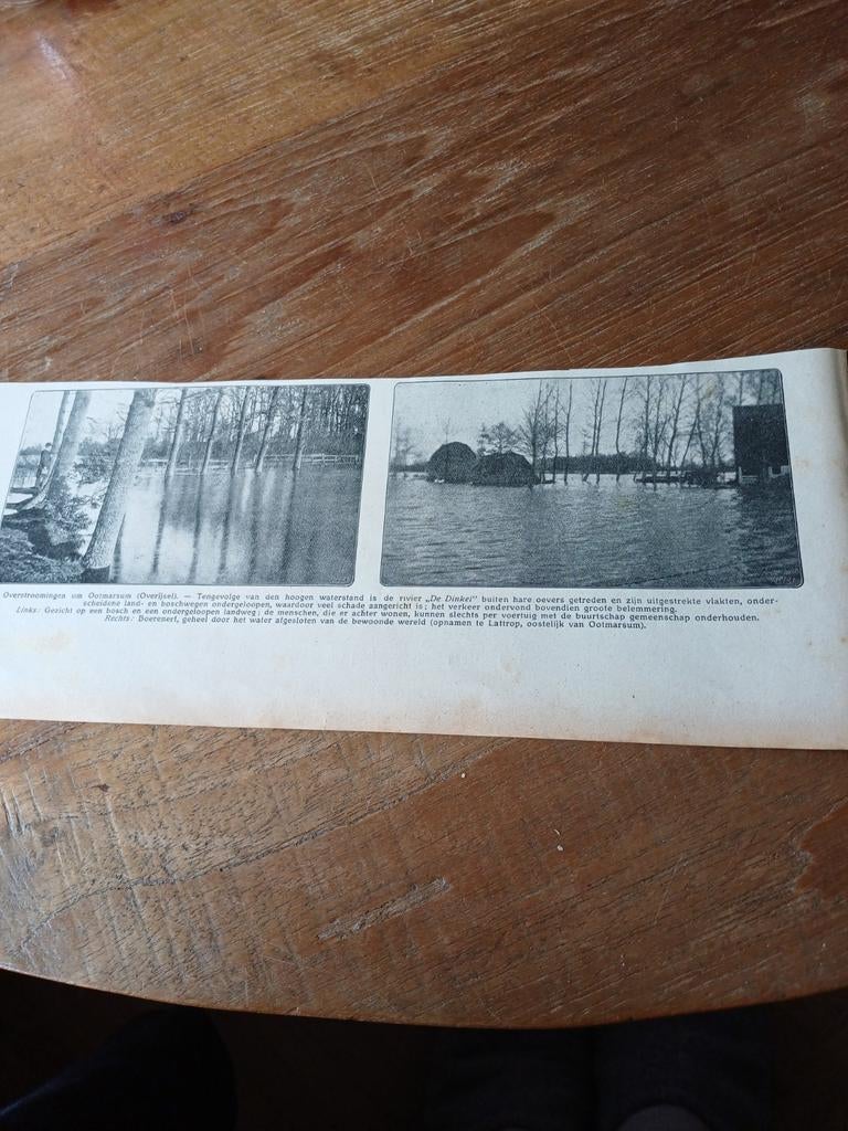Knipsel overstromingen Ootmarsum 1915, Ophalen of Verzenden, Voor 1920, Knipsel(s)