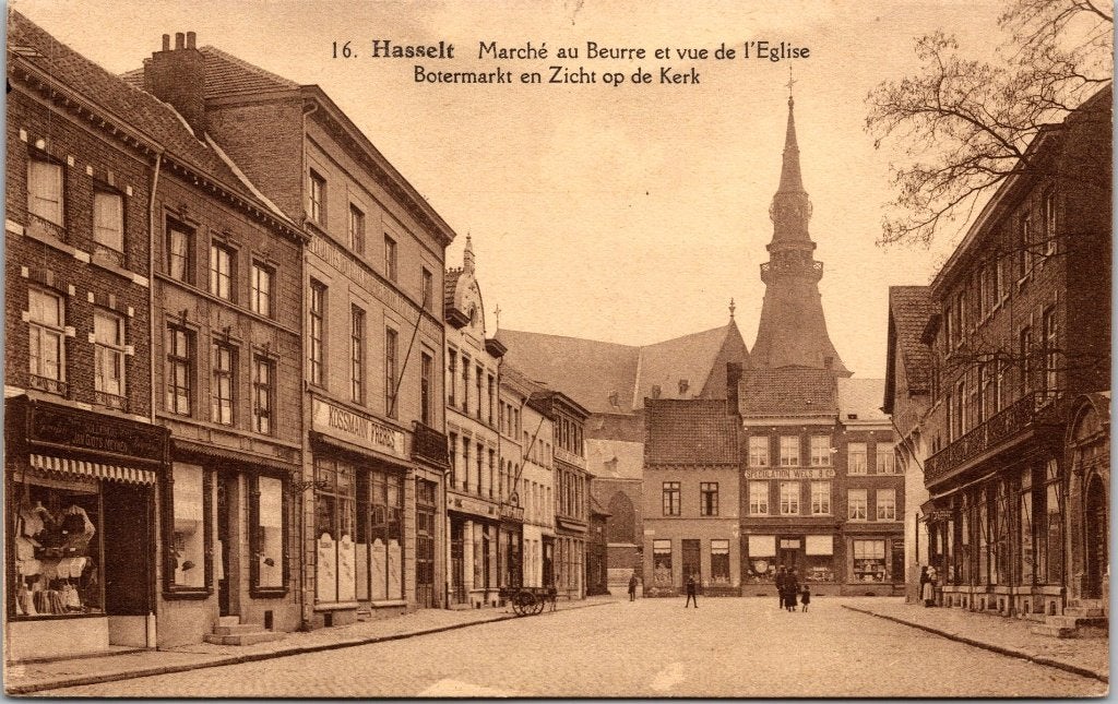 Hasselt België - 9 oude postkaarten, Verzamelen, Ophalen of Verzenden, 1920 tot 1940, Gelopen, Limburg