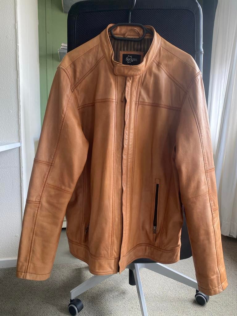 Stijlvol Lamswollen Leren Jasje - Dutch Design, Ophalen of Verzenden, Zo goed als nieuw, Maat 56/58 (XL), Bruin