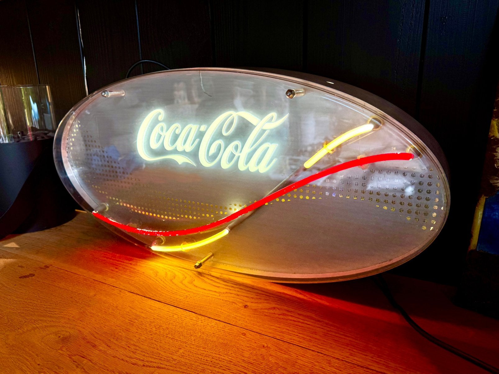 Coca Cola Neon lichtbak vintage reclamebord, Ophalen of Verzenden, Zo goed als nieuw, Lichtbak of (neon) lamp