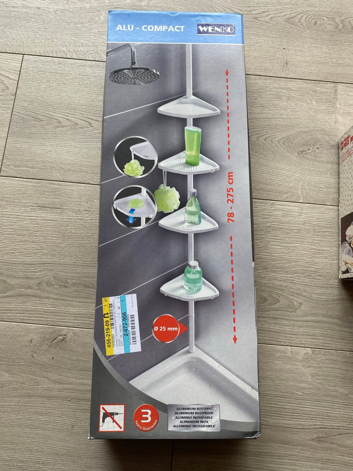 Wenko Hoekrek met Telescoopstang voor Douche, Minder dan 50 cm, 200 cm of meer, Overige typen, Nieuw