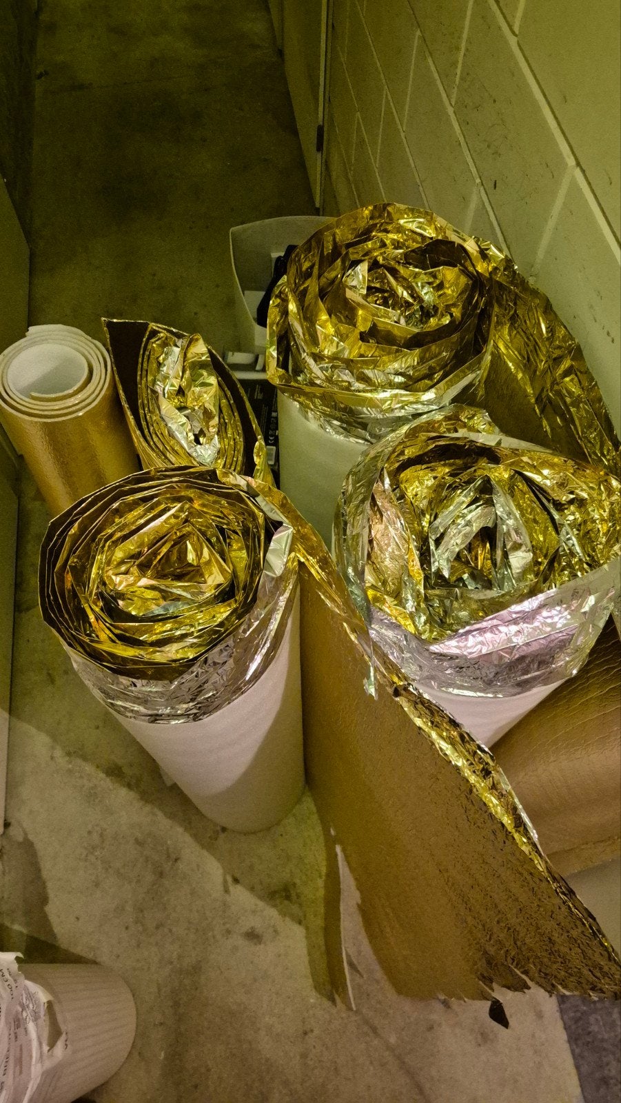 +/- 20m2 Ondervloer 10dB Geluiddempend - Diverse Rollen, Ophalen, Gebruikt